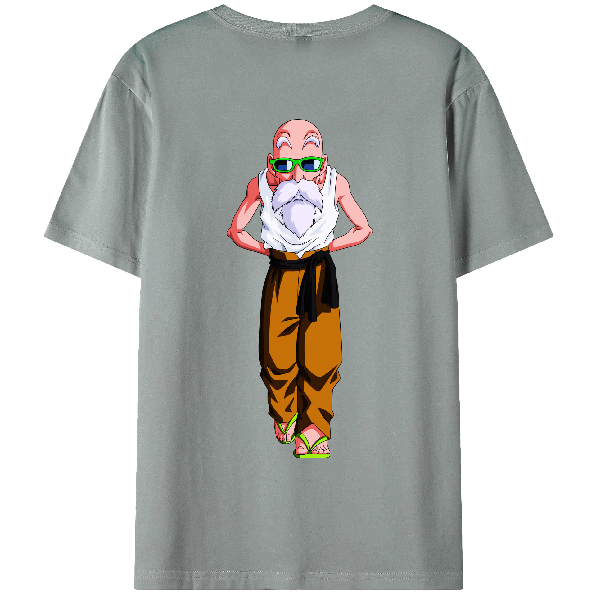 （画像用） ドラゴンボール 亀仙人（かめせんにん） DRAGON BALL Master Roshi Kame Sennin 綿100％ メンズ半袖Tシャツ（バックプリント） 通気性